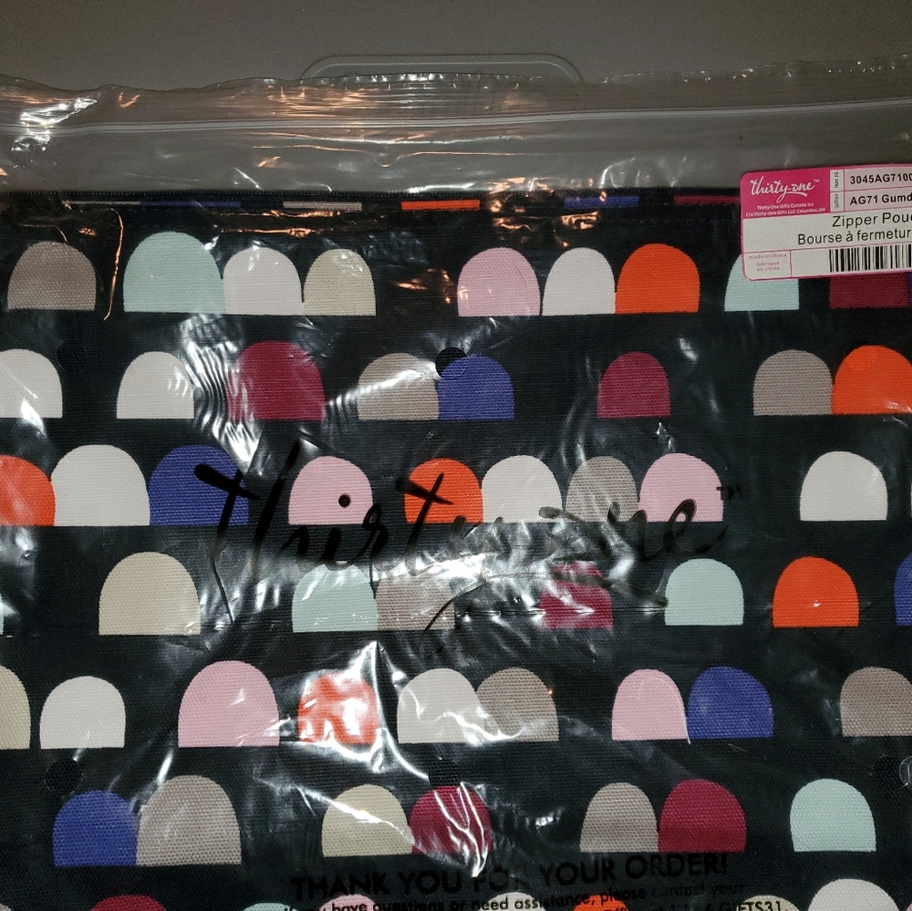 Thirty One Zipper Pouch Gumdrops